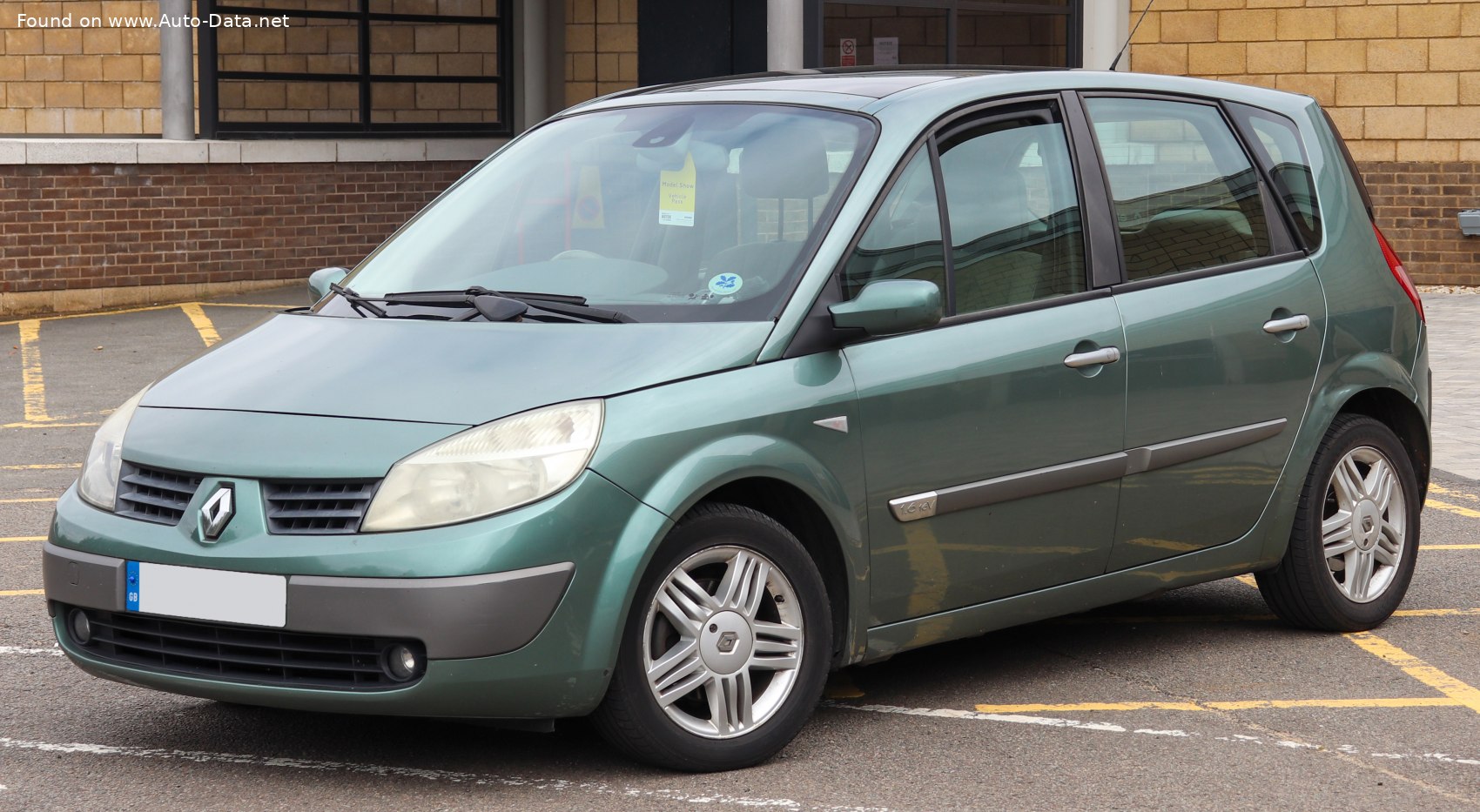 2003 Renault Scenic II (Phase I) 2.0 i 16V (135 Hp)  Technical specs,  data, fuel consumption, Dimensions