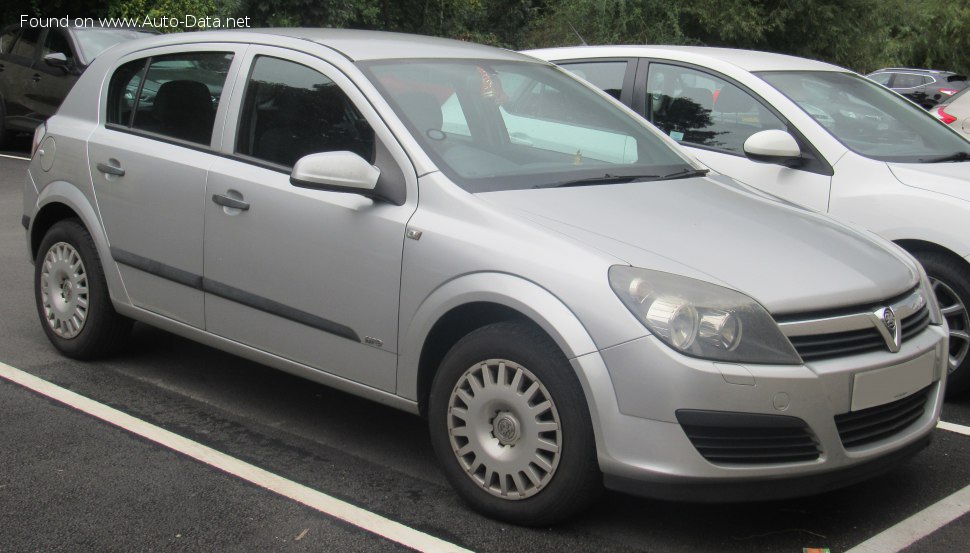 2004 Vauxhall Astra Mk V CC 1.7 CDTi (80 Hp)  Technical specs, data, fuel  consumption, Dimensions