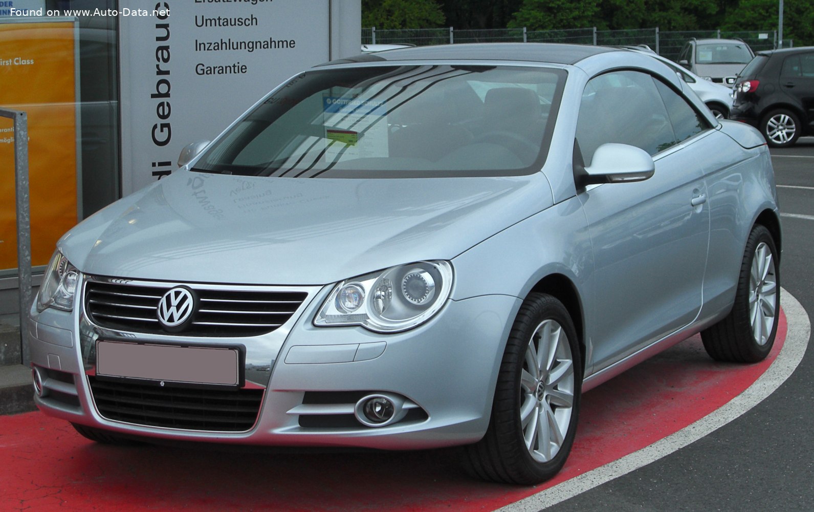 2008 Volkswagen Eos 2.0 TDI (140 Hp) DSG  Technical specs, data, fuel  consumption, Dimensions