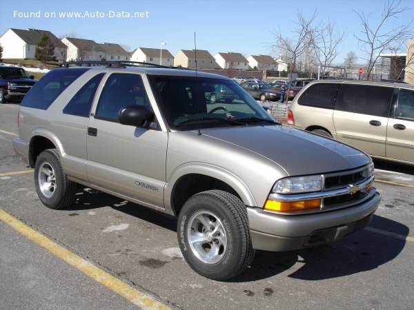 1998 Chevrolet Blazer II (2-door, facelift 1998)  V6 SFI (190 Hp) |  Technical specs, data, fuel consumption, Dimensions